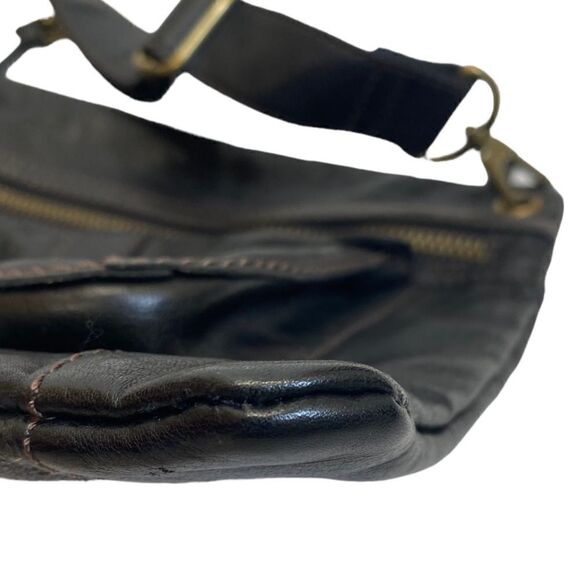 Vintage Fossil Sasha Black Leather Top Zip Crossbody Bag - Picture 8 of 8